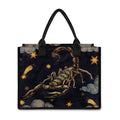Watercolor Scorpio Zodiac Sign Print Canvas Tote Bag