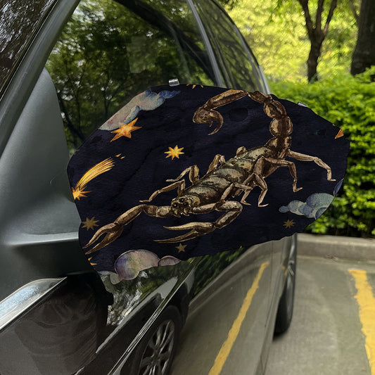 Watercolor Scorpio Zodiac Sign Print Car Side Mirror Covers