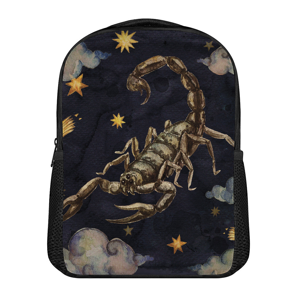Watercolor Scorpio Zodiac Sign Print Casual Backpack