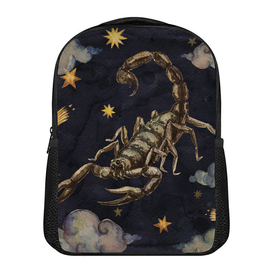 Watercolor Scorpio Zodiac Sign Print Casual Backpack
