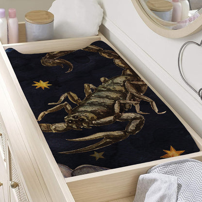 Watercolor Scorpio Zodiac Sign Print Changing Pad Cover