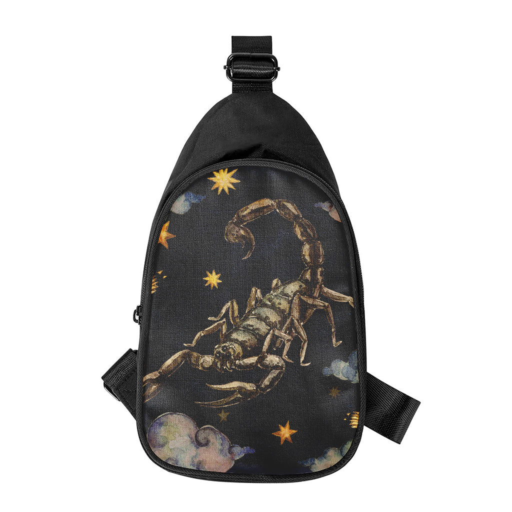 Watercolor Scorpio Zodiac Sign Print Chest Bag