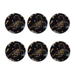 Watercolor Scorpio Zodiac Sign Print Coaster Set