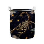 Watercolor Scorpio Zodiac Sign Print Collapsible Laundry Basket