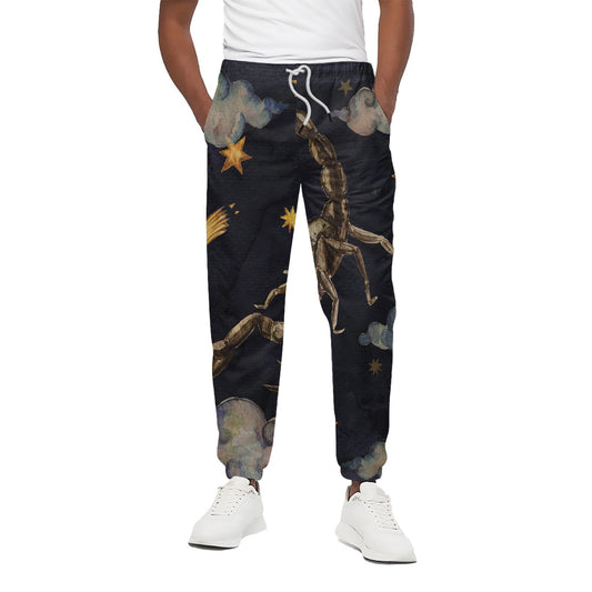 Watercolor Scorpio Zodiac Sign Print Cotton Pants