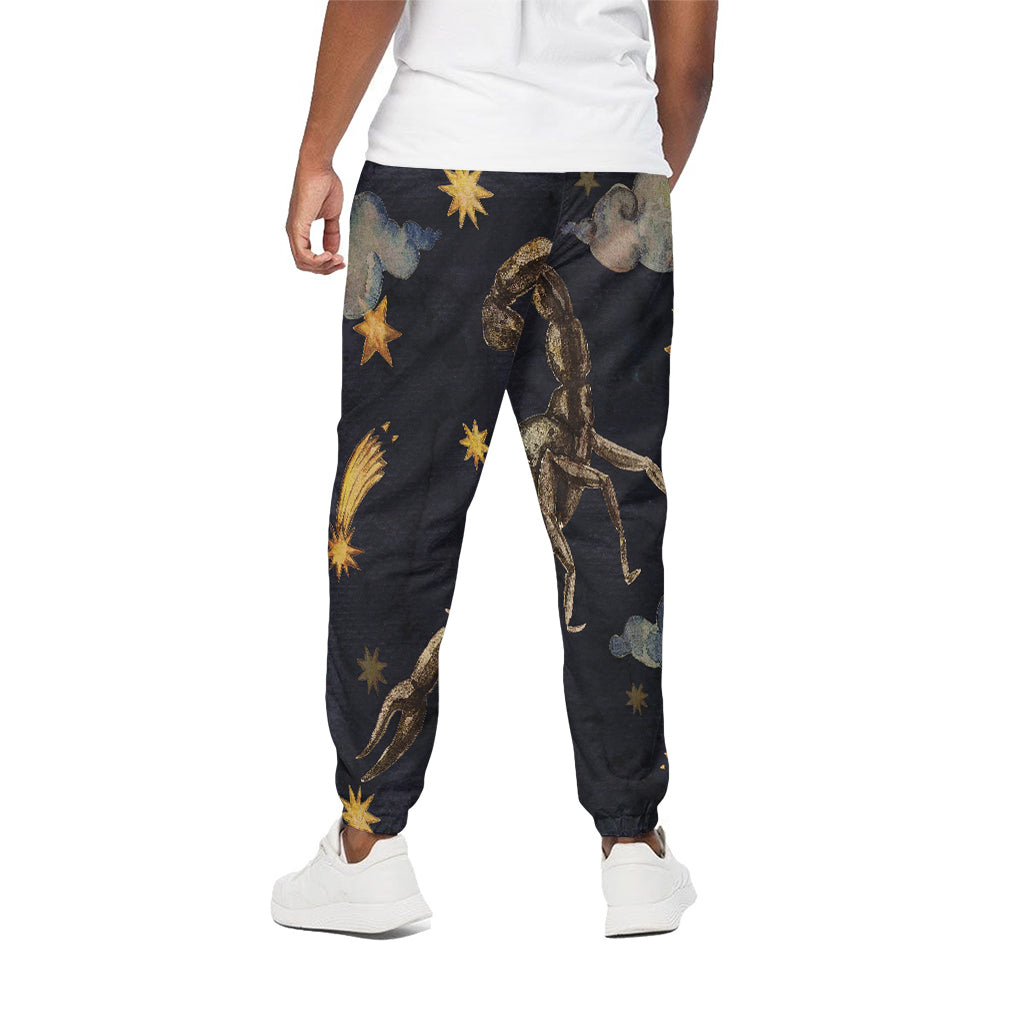 Watercolor Scorpio Zodiac Sign Print Cotton Pants