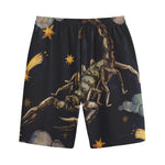 Watercolor Scorpio Zodiac Sign Print Cotton Shorts