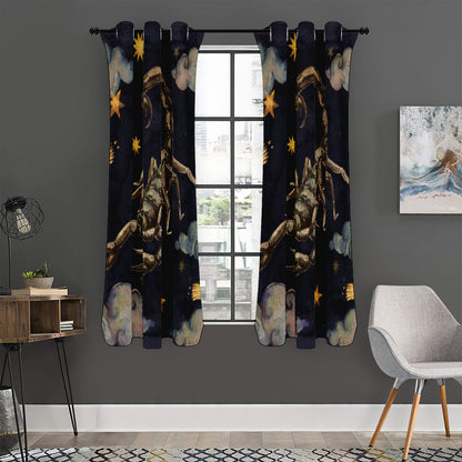 Watercolor Scorpio Zodiac Sign Print Curtain