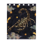 Watercolor Scorpio Zodiac Sign Print Curtain