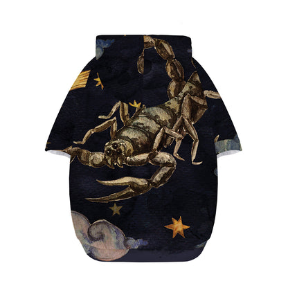 Watercolor Scorpio Zodiac Sign Print Dog Zip Up Hoodie