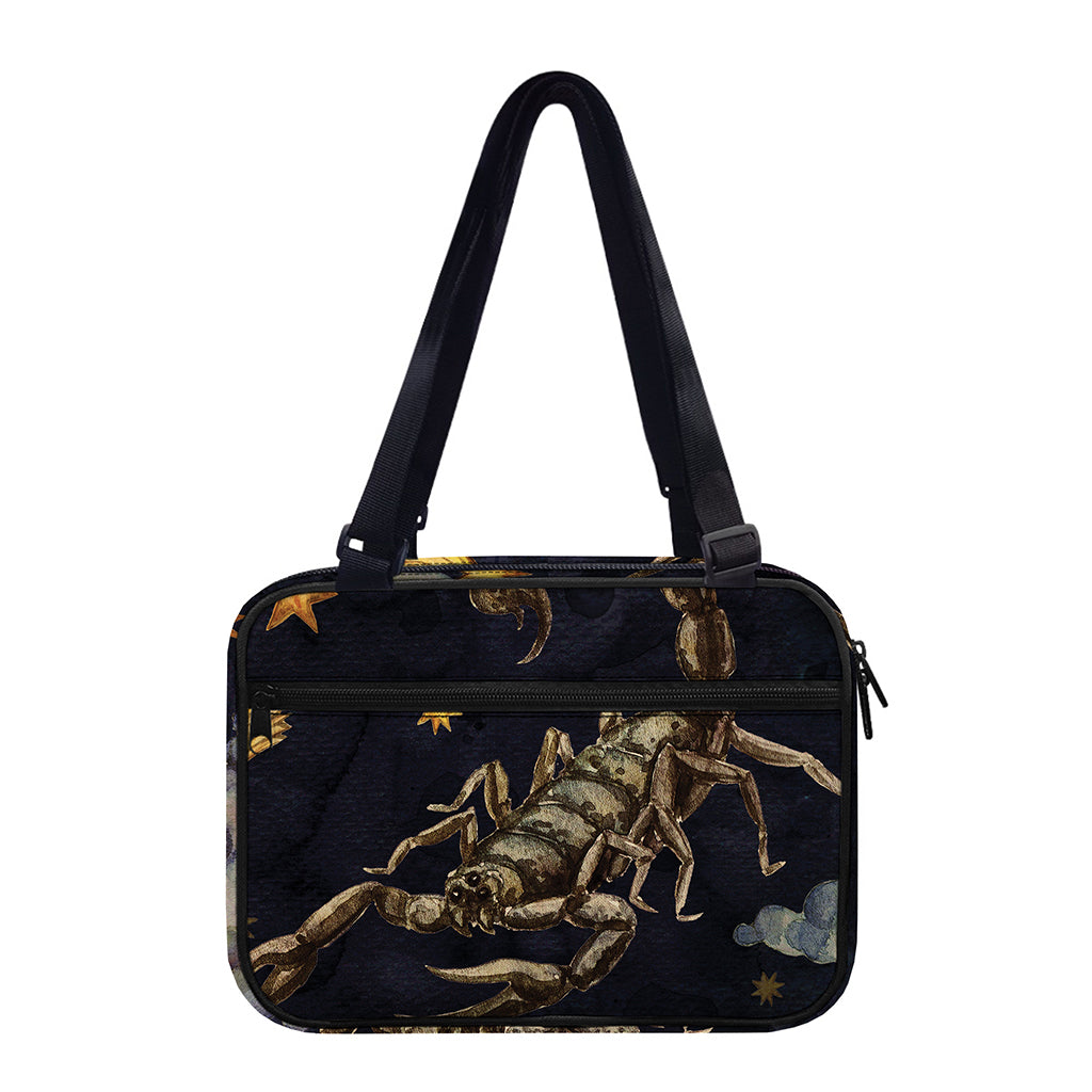 Watercolor Scorpio Zodiac Sign Print Double Strap Bible Bag