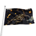 Watercolor Scorpio Zodiac Sign Print Flag