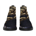 Watercolor Scorpio Zodiac Sign Print Flat Ankle Boots