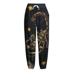 Watercolor Scorpio Zodiac Sign Print Fleece Lined Knit Pants