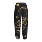 Watercolor Scorpio Zodiac Sign Print Fleece Lined Knit Pants