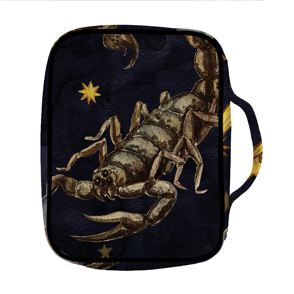 Watercolor Scorpio Zodiac Sign Print Front Pocket Bible Bag