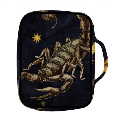 Watercolor Scorpio Zodiac Sign Print Front Pocket Bible Bag