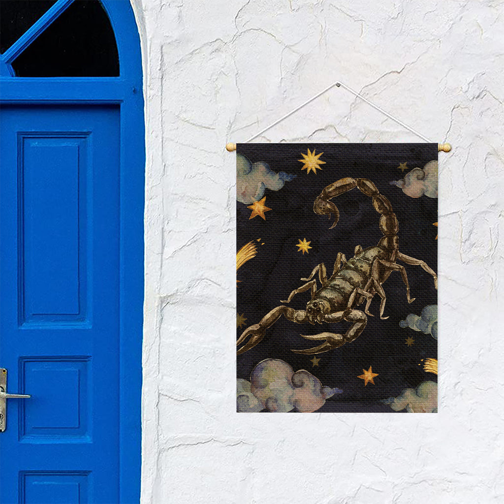 Watercolor Scorpio Zodiac Sign Print Garden Flag