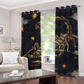 Watercolor Scorpio Zodiac Sign Print Grommet Curtains