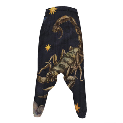 Watercolor Scorpio Zodiac Sign Print Hammer Pants