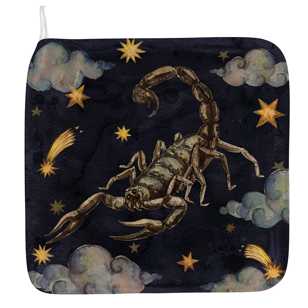 Watercolor Scorpio Zodiac Sign Print Hand Towel