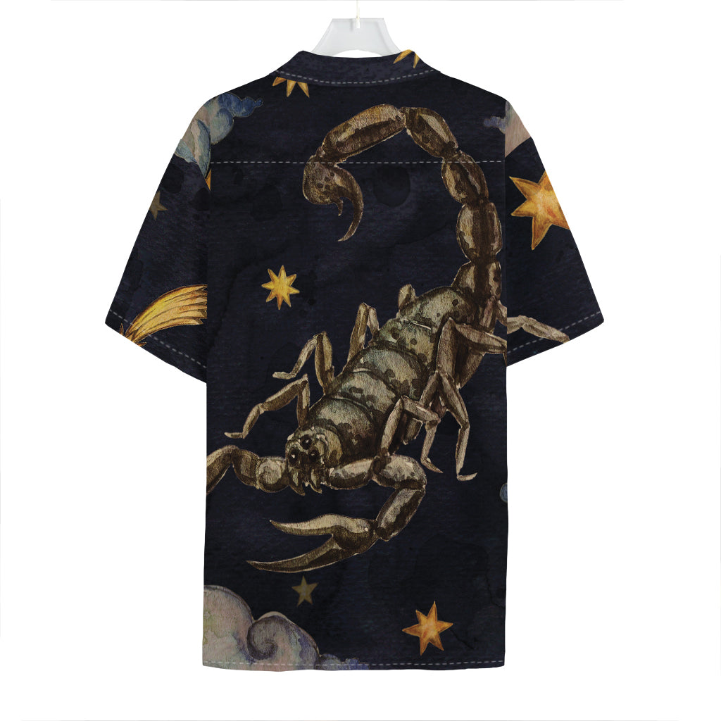 Watercolor Scorpio Zodiac Sign Print Hawaiian Shirt