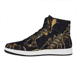 Watercolor Scorpio Zodiac Sign Print High Top Leather Sneakers