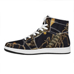 Watercolor Scorpio Zodiac Sign Print High Top Leather Sneakers