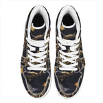 Watercolor Scorpio Zodiac Sign Print High Top Leather Sneakers