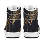Watercolor Scorpio Zodiac Sign Print High Top Leather Sneakers