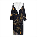 Watercolor Scorpio Zodiac Sign Print Hooded Bathrobe