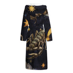 Watercolor Scorpio Zodiac Sign Print Hooded Bathrobe