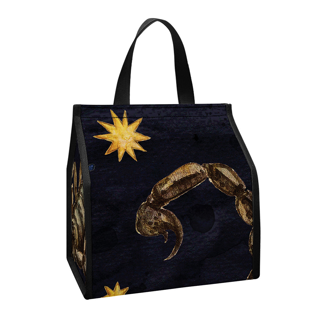 Watercolor Scorpio Zodiac Sign Print Insulated Lunch Tote