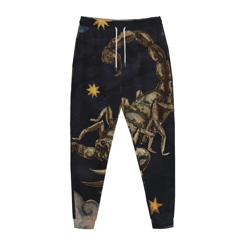 Watercolor Scorpio Zodiac Sign Print Jogger Pants