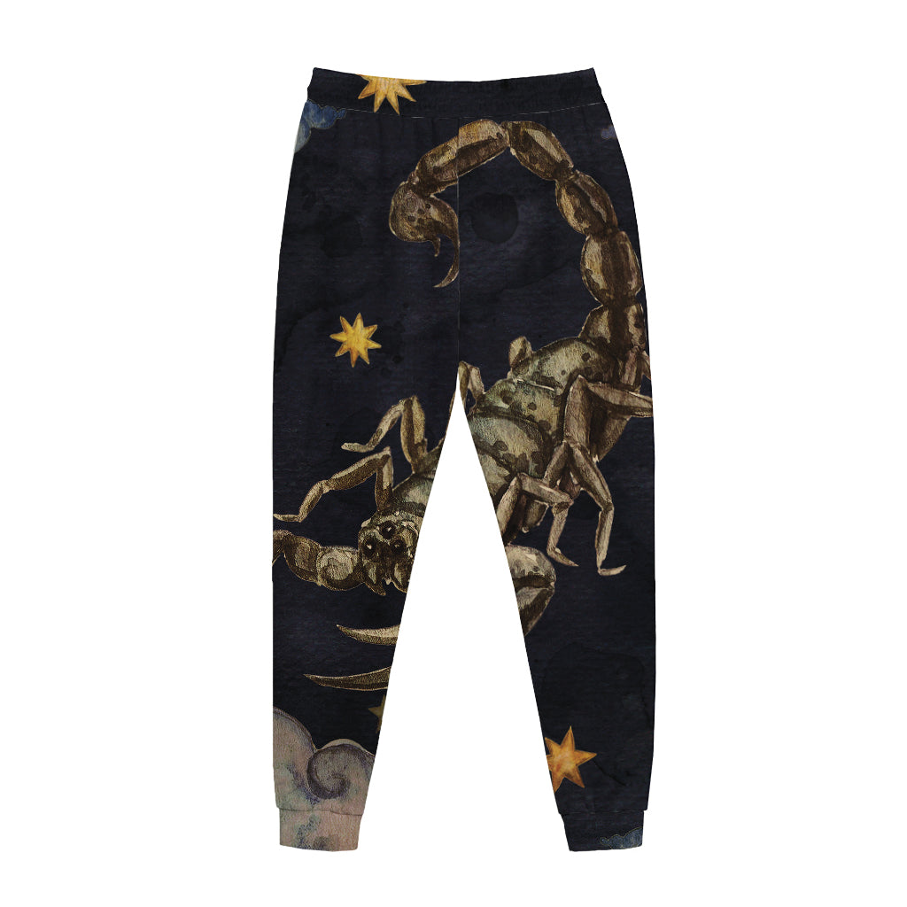 Watercolor Scorpio Zodiac Sign Print Jogger Pants