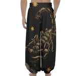 Watercolor Scorpio Zodiac Sign Print Lantern Pants