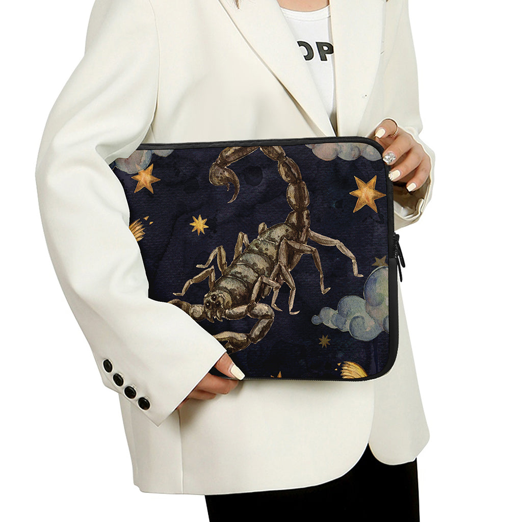 Watercolor Scorpio Zodiac Sign Print Laptop Sleeve