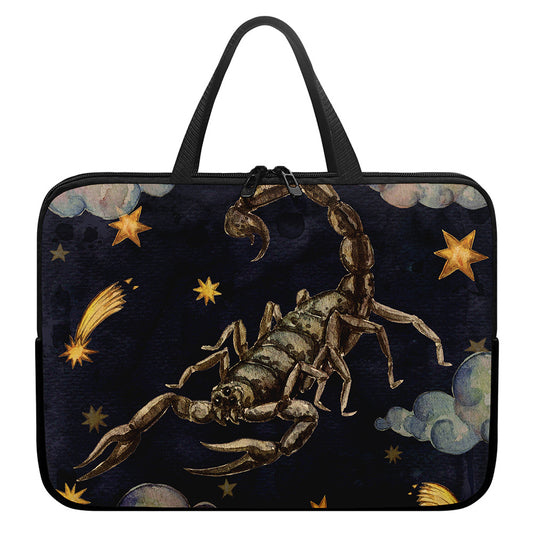 Watercolor Scorpio Zodiac Sign Print Laptop Sleeve With Handle