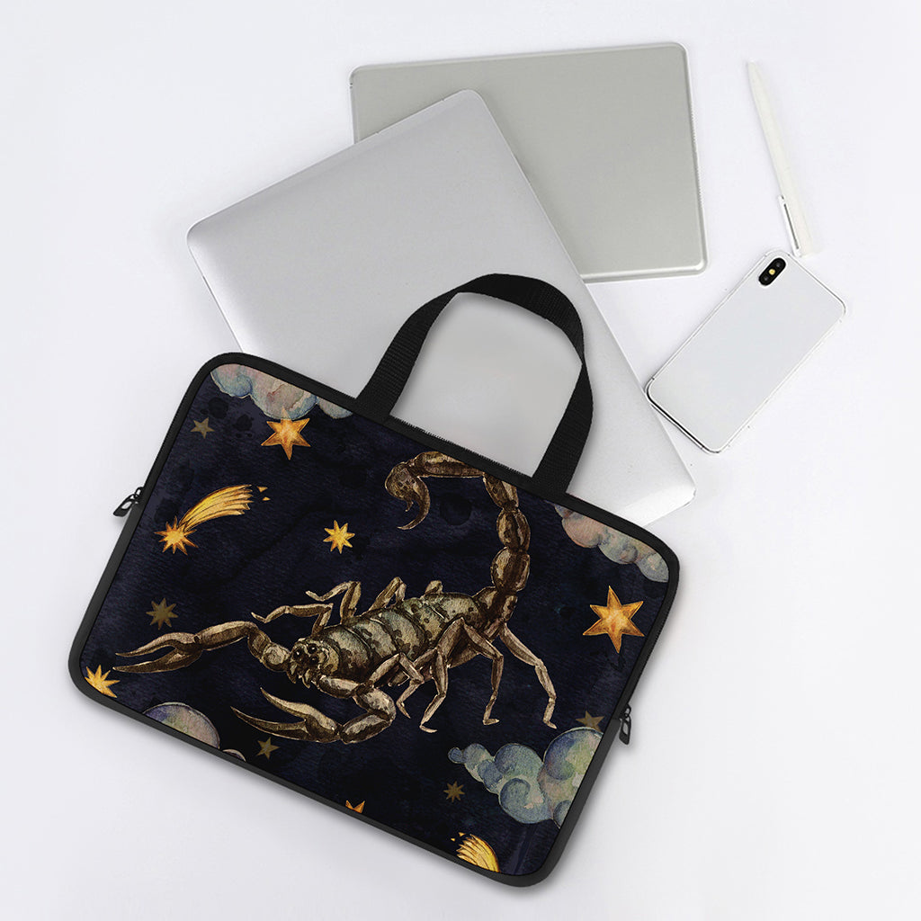 Watercolor Scorpio Zodiac Sign Print Laptop Sleeve With Handle