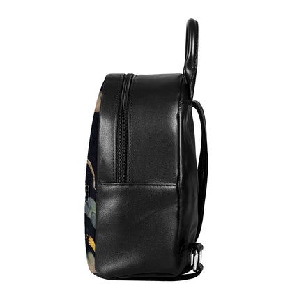 Watercolor Scorpio Zodiac Sign Print Leather Backpack