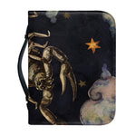 Watercolor Scorpio Zodiac Sign Print Leather Bible Cover