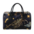 Watercolor Scorpio Zodiac Sign Print Leather Duffel Bag