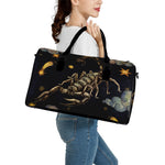 Watercolor Scorpio Zodiac Sign Print Leather Duffle Bag
