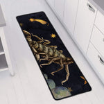 Watercolor Scorpio Zodiac Sign Print Long Kitchen Mat