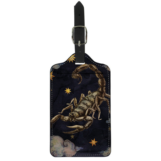 Watercolor Scorpio Zodiac Sign Print Luggage Tag