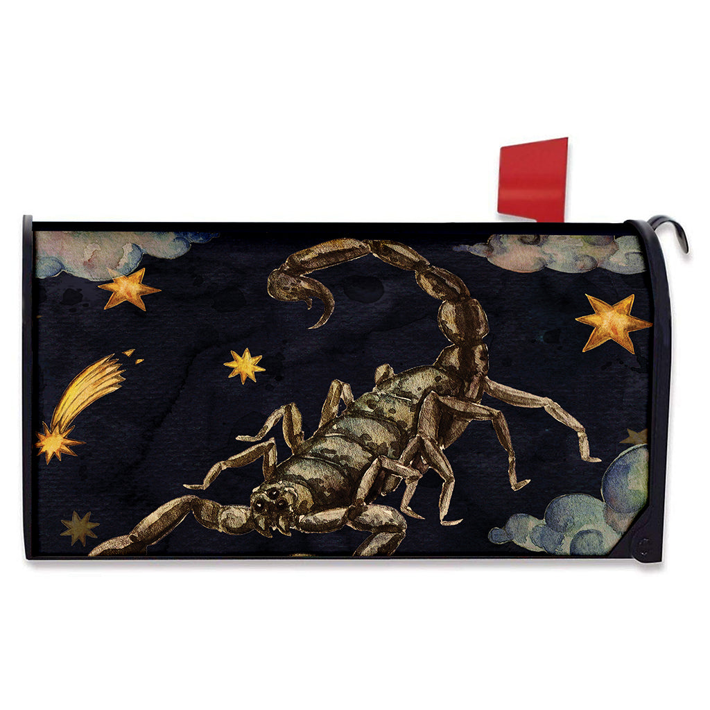 Watercolor Scorpio Zodiac Sign Print Mailbox Cover