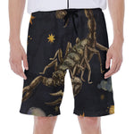 Watercolor Scorpio Zodiac Sign Print Men's Beach Shorts