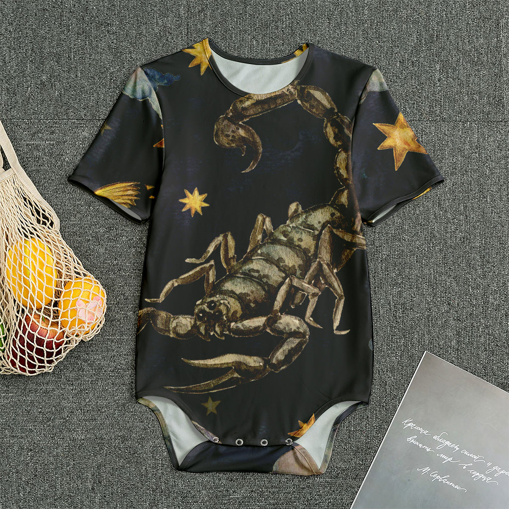Watercolor Scorpio Zodiac Sign Print Men's Bodysuit