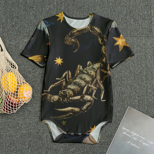 Watercolor Scorpio Zodiac Sign Print Men's Bodysuit