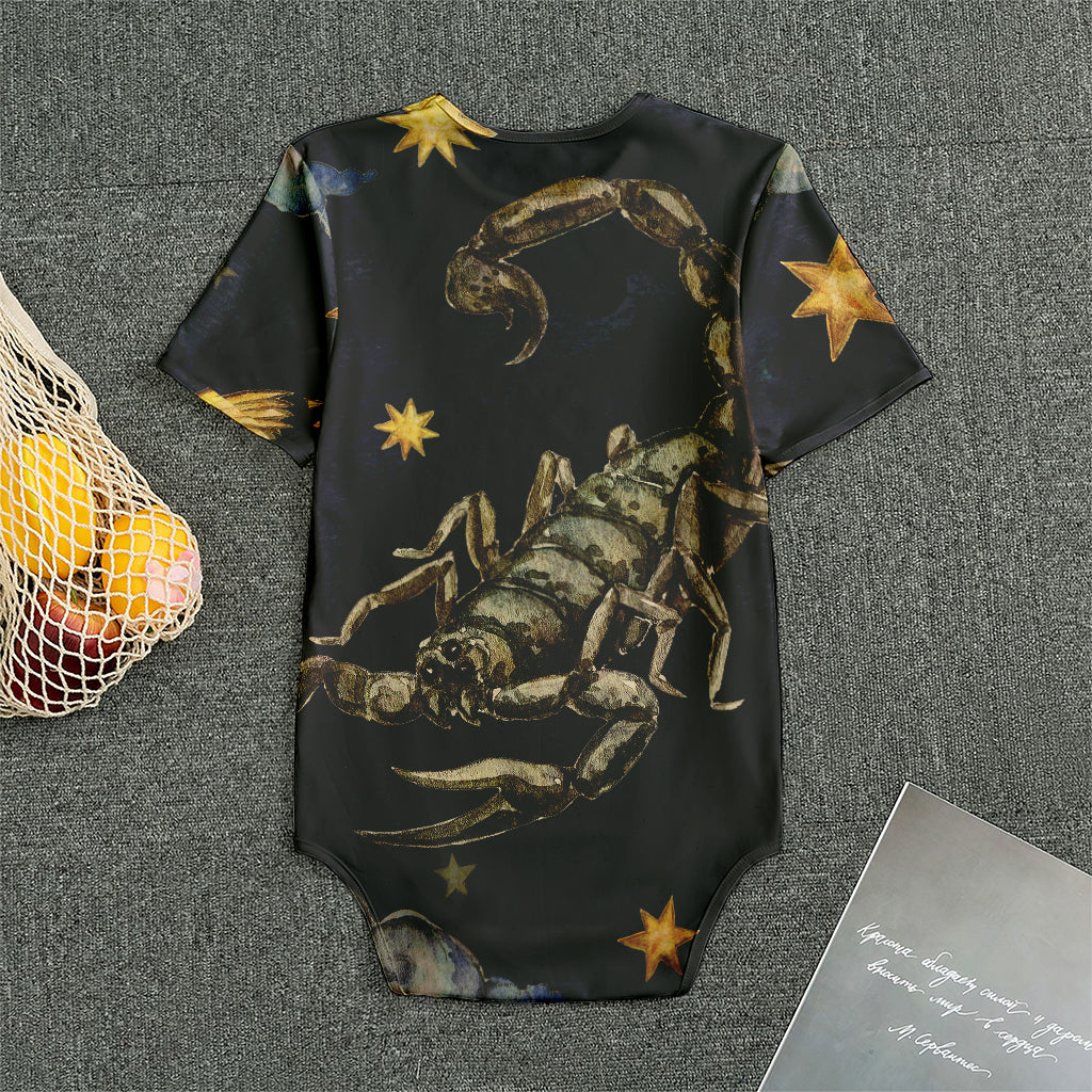 Watercolor Scorpio Zodiac Sign Print Men's Bodysuit